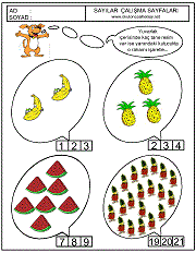 okul öncesi çocuklar için sayı kavramı ile ilgili çalışma sayfaları